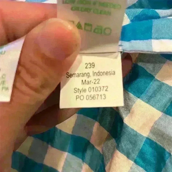 Lilly Pulitzer Women's Blue Check Sarafina Short Sleeve Blouse Size 6 - Picture 4 of 9